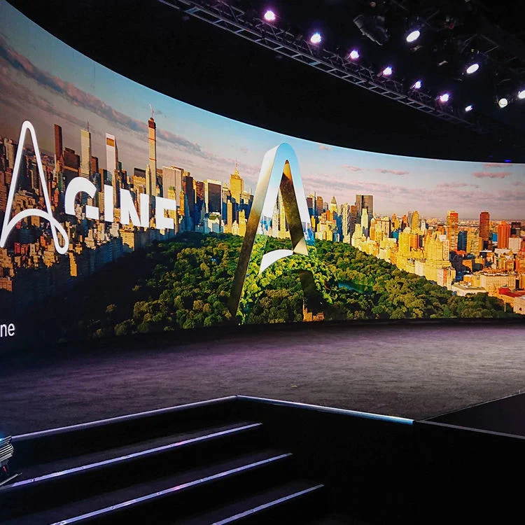 High Definition Vertical Flexible LED Display Modules Soft Video Wall Curved Panel Led Screen HDR 800cd/m Brightness IP20