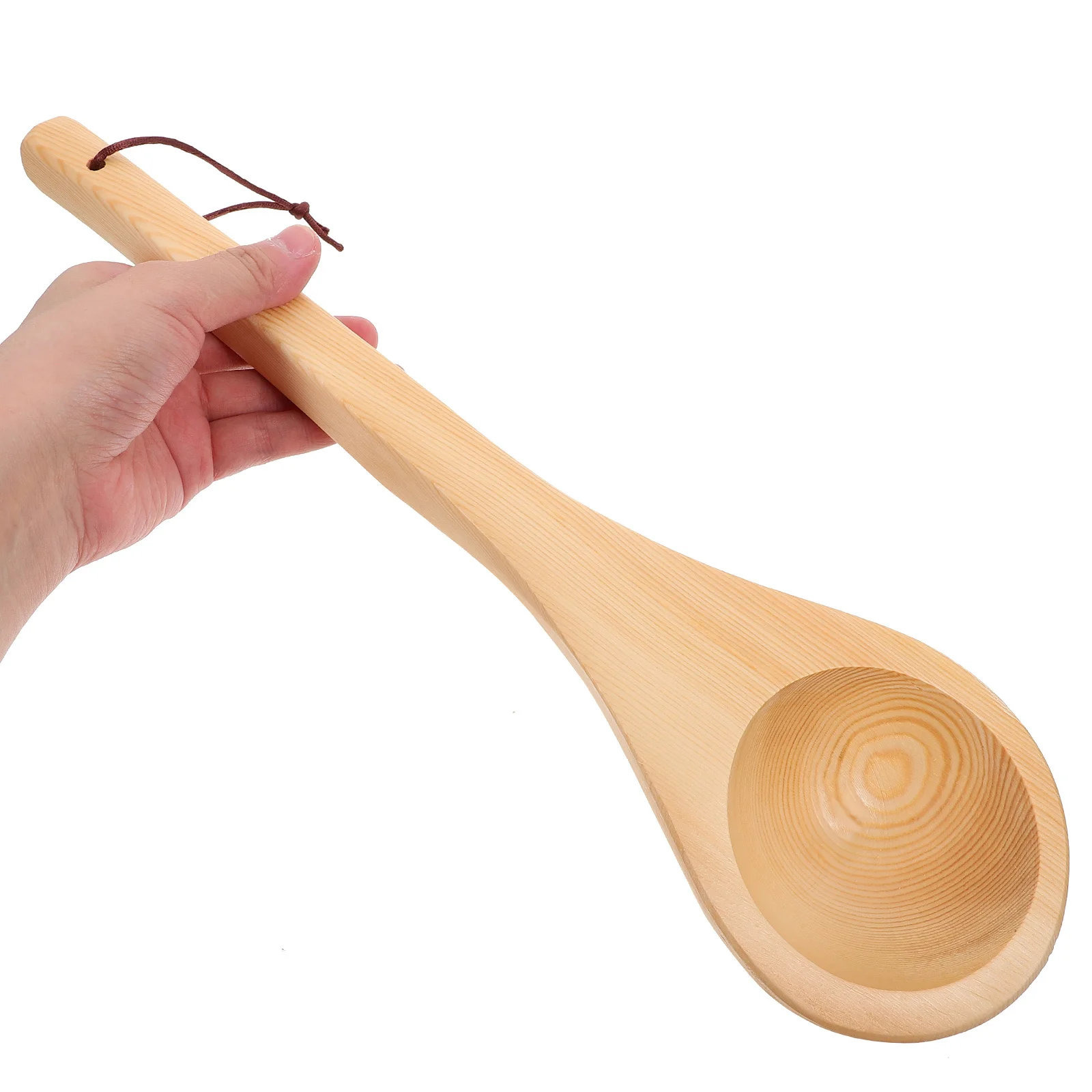 

1pcs Spruce Wood Water Ladle 20Cm Long Handle Ergonomic Design Multipurpose Scoop For Bath Sauna Kitchen Garden Use