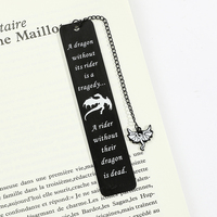 Engraved Black Dragon Bookmarks Metal Bookmarks Reading Marks Book Lovers Collections School Supplies Gifts for Friends Teachers