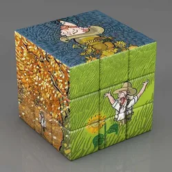 3x3x3 Magic Cube Van Gogh Celebrity Elements Customized Pattern Magic Cube Children Adult Educational Toys Stress Relief Gift