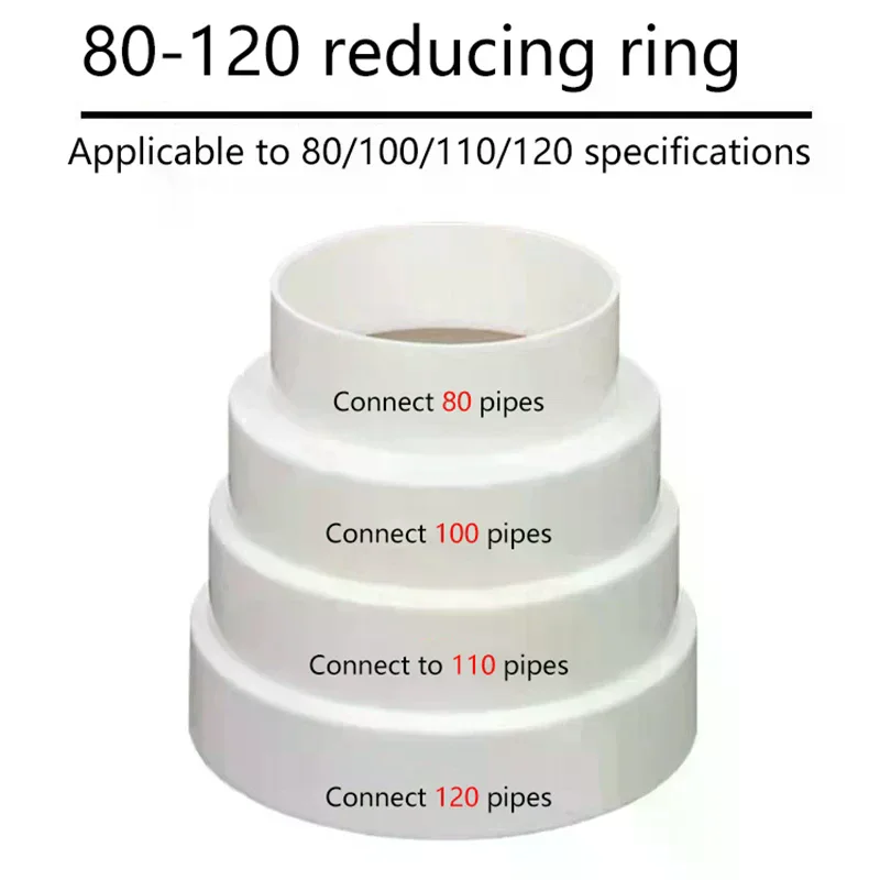 Multi Reducer Extractor Fan Pipe Connector 80/100/110/120mm For Fan Ventilation Duct Pipe Tube Exhaust Duct Connect Duct