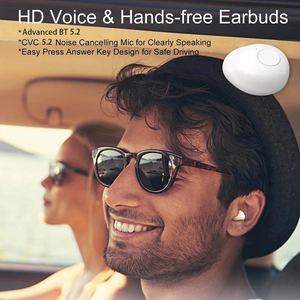 Onzichtbare Koptelefoon Mini Koptelefoon Bluetooth Tws Draadloze Touch Gaming Nfc Semi-In-Ear Oordopjes Ruisonderdrukking Sport Headset