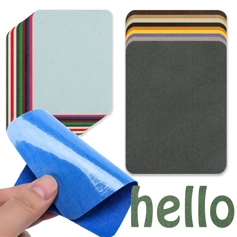 5 Stück Aufbügelbare Patches, hochwertige Stoff-Reparaturpatches, mehrfarbig, ohne Nähen, Denim-Patches für DIY-Bekleidung, Nähzubehör