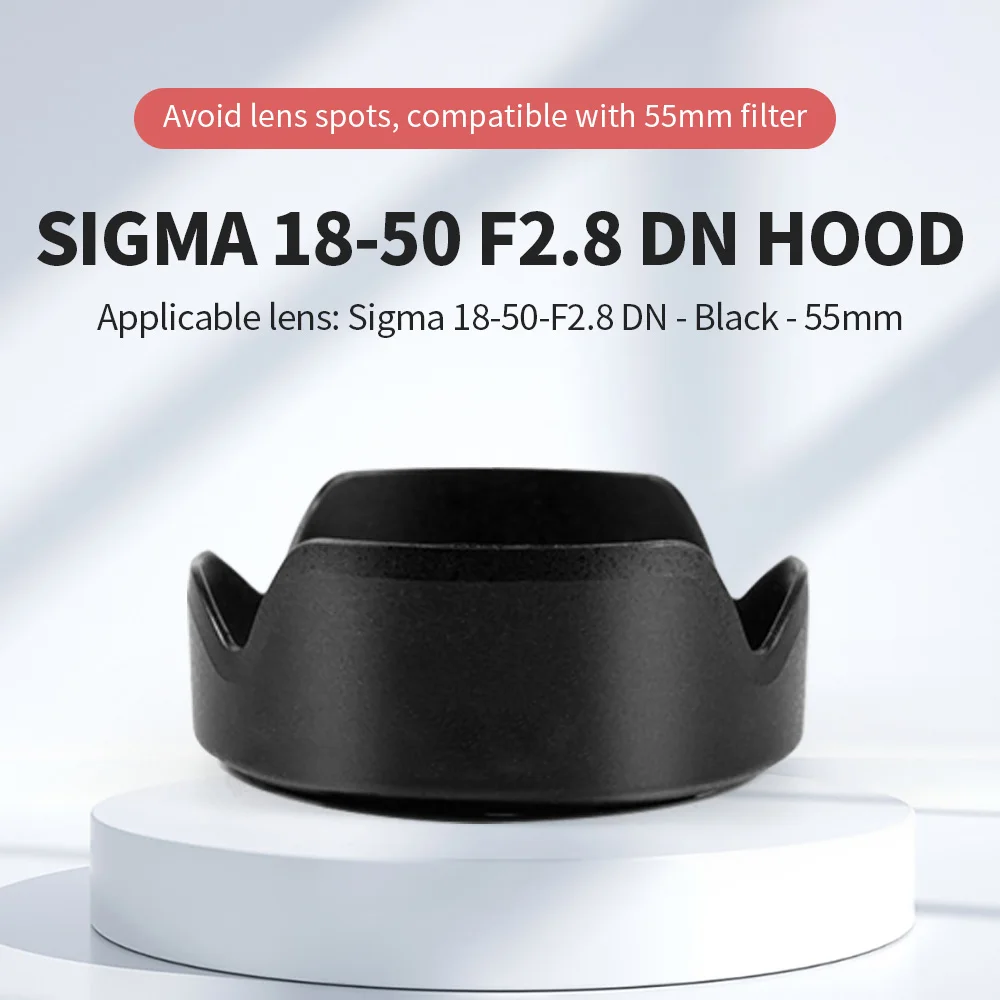 Adatto per Sigma 18-50 F2.8DC DN, protezione antiriflesso per fotocamere mirrorless Sony e Fuji con attacco da 55mm