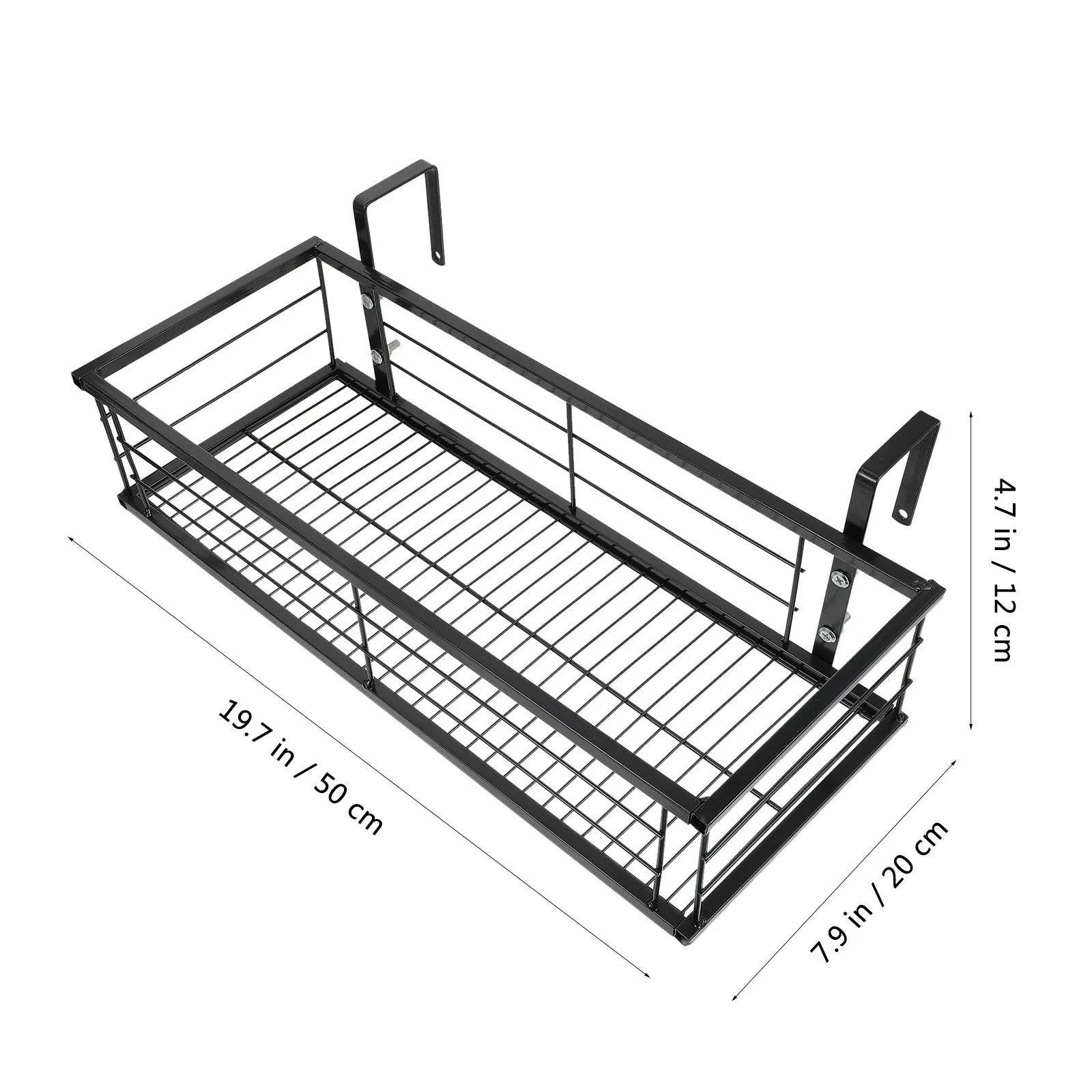 1Pcs Balcony Hanging Flower Pot Rack Sturdy Iron Planter Holder Bonsai Display Stand Garden Plant Basket Outdoor view 3