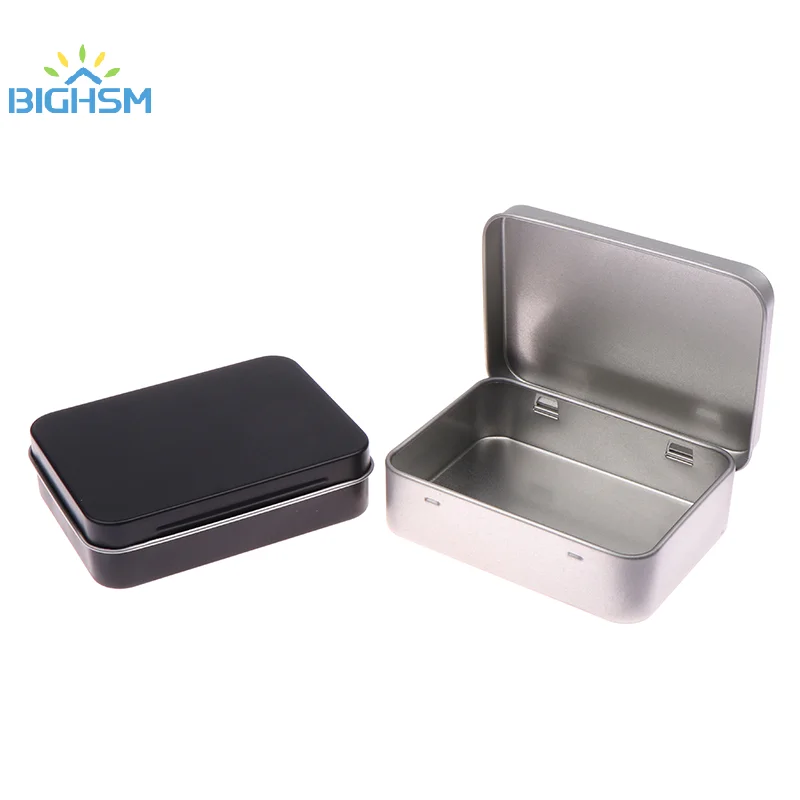 Multi-style Frosted Household Iron Storage Box Metal Boxes Tin Plated Container Empty Hinged Lid Small Empty Case