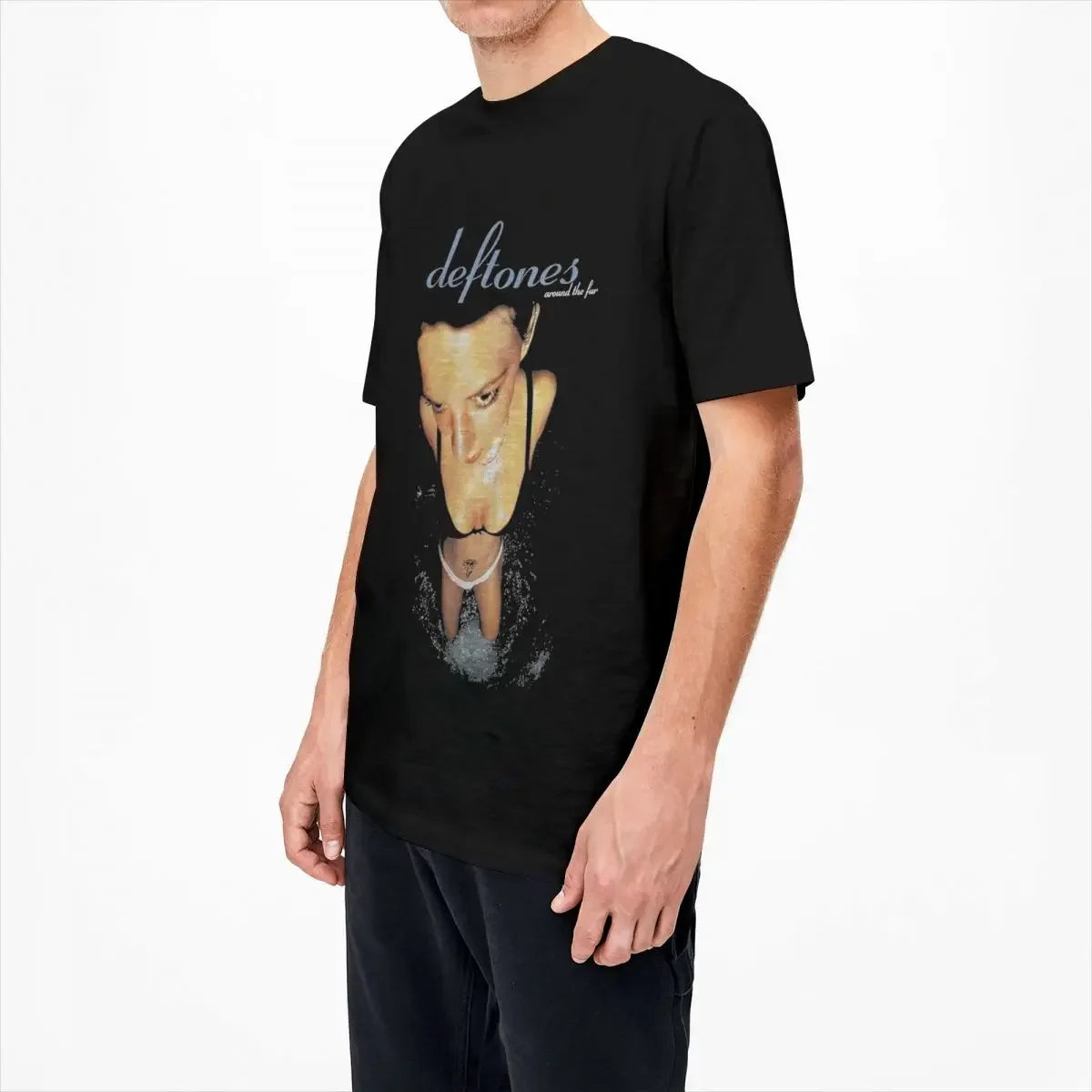 Funny Retro Deftones Band 80s 90s T-Shirts for Men Women Crew Neck Pure Cotton White Pony Album Short Sleeve Tee Shirt Summer image 4