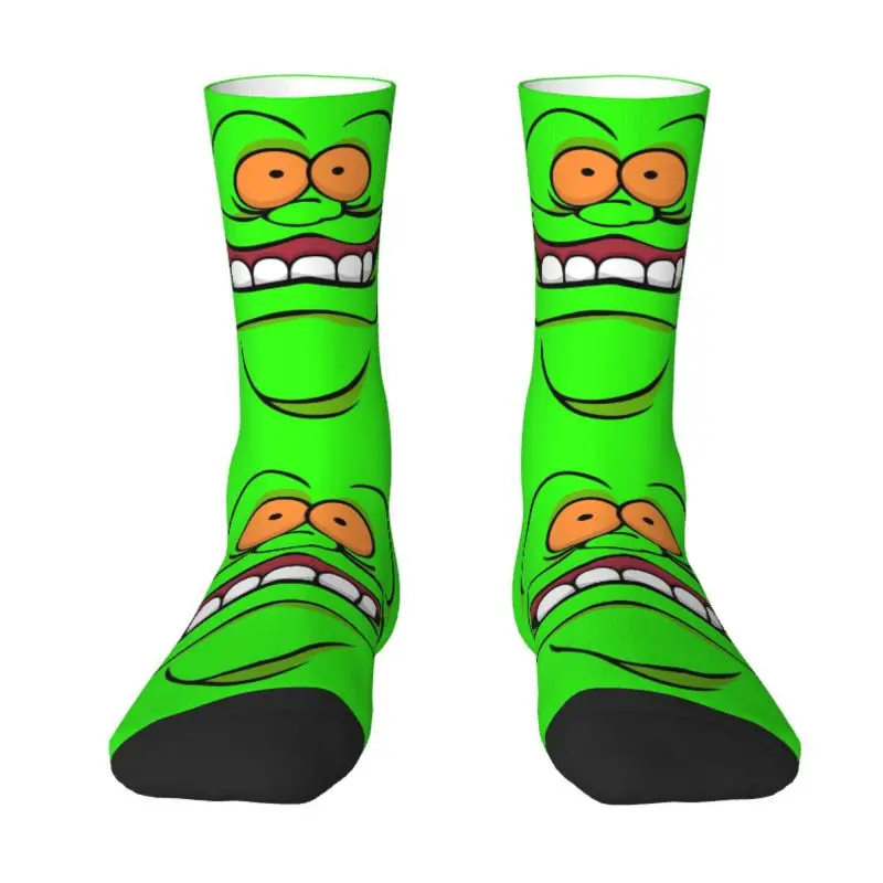 Cute Mens Ghostbusters Slimer Time Dress Socks Unisex Warm Comfortable 3D Printed Supernatural Comedy Film Crew Socks