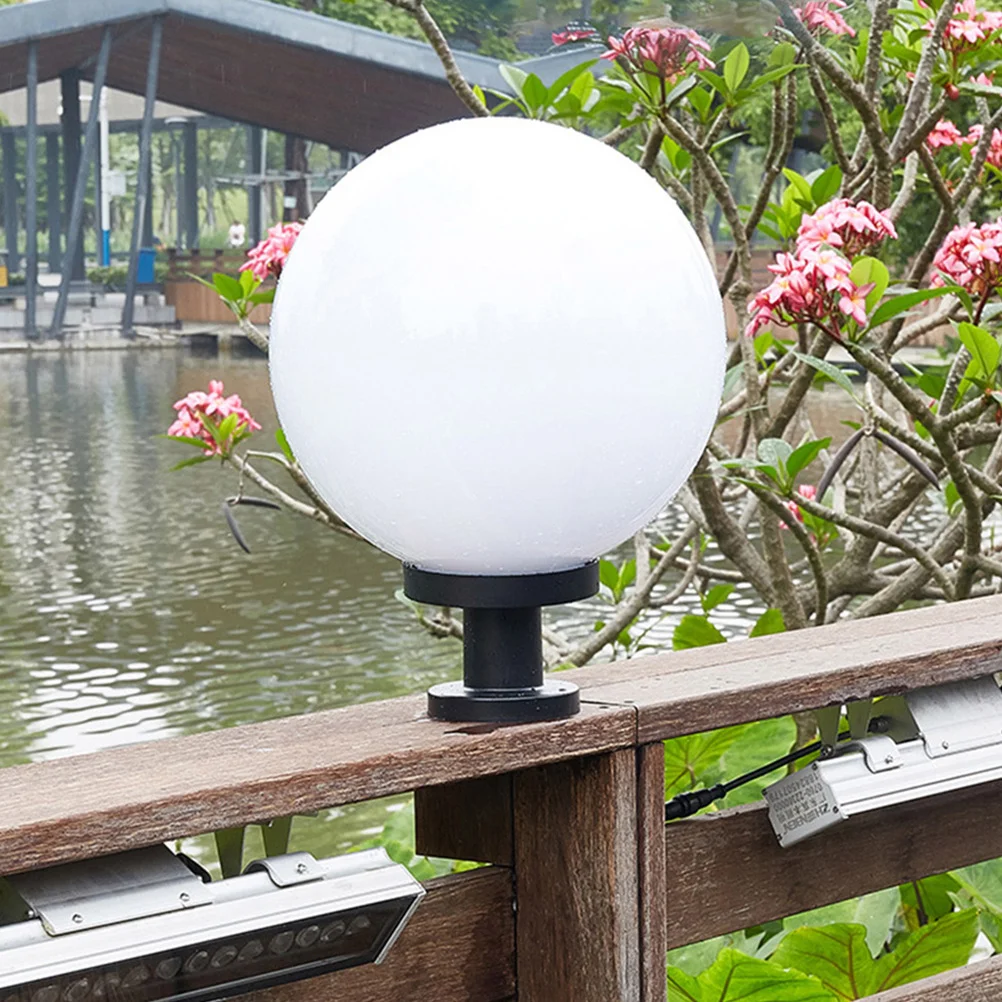 

Acrylic Spherical White Globe Lampshade Replacement For Chandelier Wall Sconce Pendant Post Mount Light Fixture Outdoor Lighting