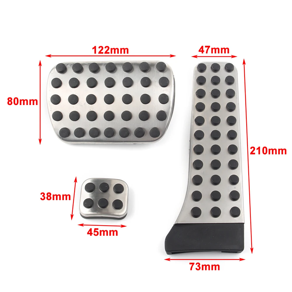 3Pcs Car Foot Pedal Rest Gas Brake Accelerator Accessory Set For Mercedes Benz GLC C E Class W204 W212 W213 X253 W218 S205 S212