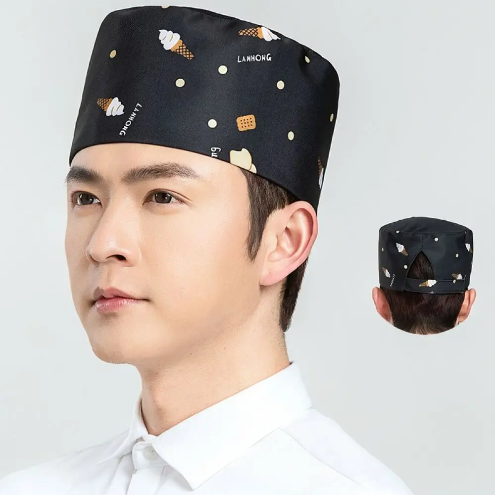 Adjustable Chef Hat For Kitchen Restaurant Waiter Uniform Accessory Breathable Unisex Polyester Food Service Work Cap