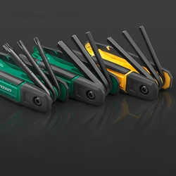 Folding Allen Wrench Set Male English German Plum Inner Hex Hex Wrench Hex Screwdriver Wrench  Hand Tools