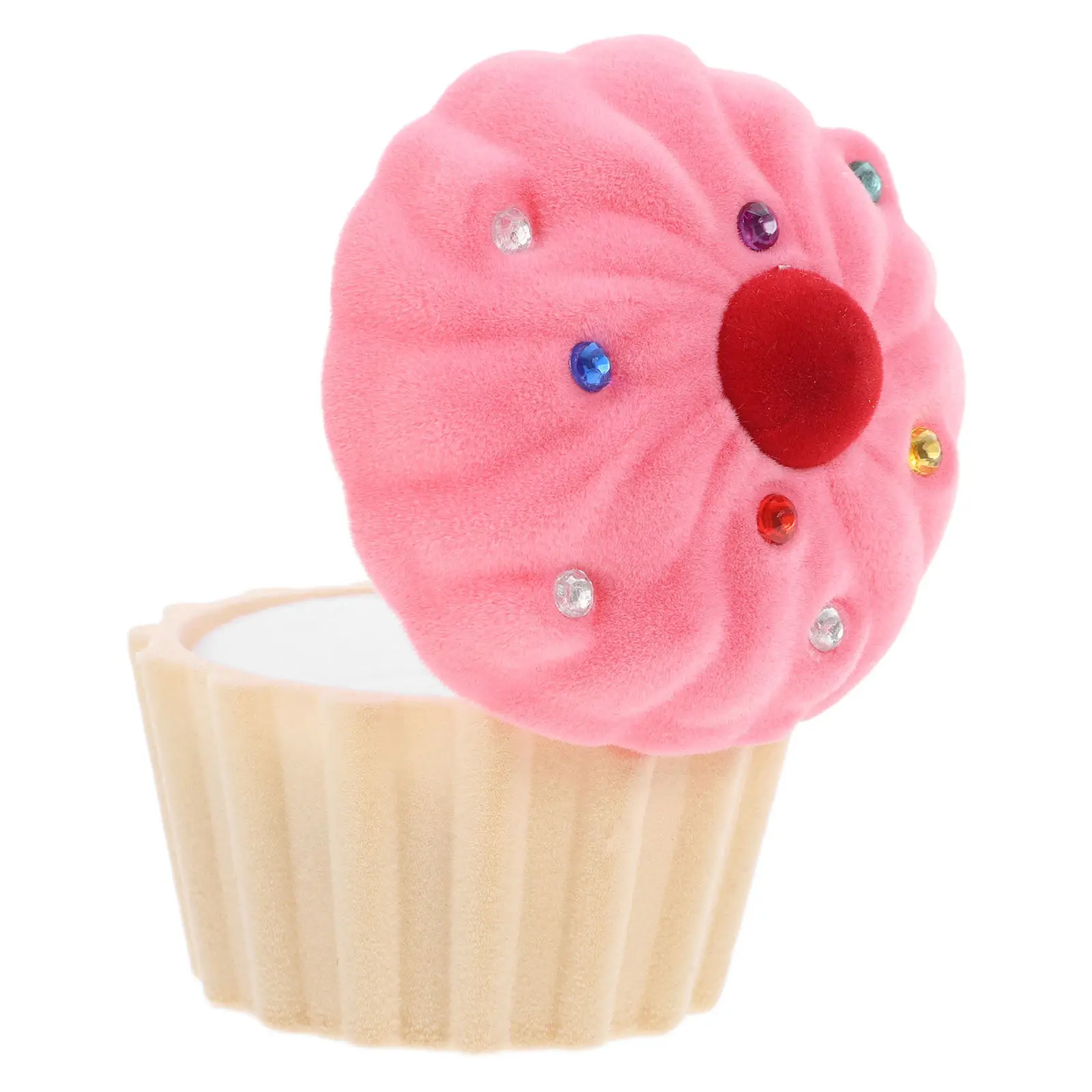 

Gift Packaging Box Cake Cup Shape Pink Coffee Jewelry Case For Ring Earring Necklace Storage Wedding Christmas Present