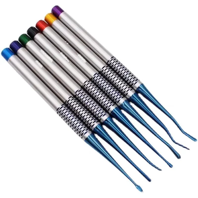 

7PCS Titanium Coated Blue Luxating PDL Root Elevator Tools Kit