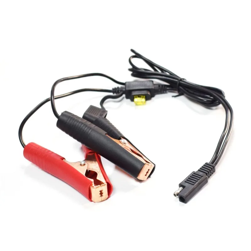 Battery Alligator Crocodile Clip to Sae Connector Extension Cable 14AWG 100CM 2Pin Quick Disconnect to Alligator Connectors Fuse