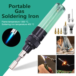 1300 Celsius Butane 4 IN 1 Portable Gas Soldering Iron Gas Blow Torch Gun Wireless Heating Tool Blow Pen Torch Welding Tools