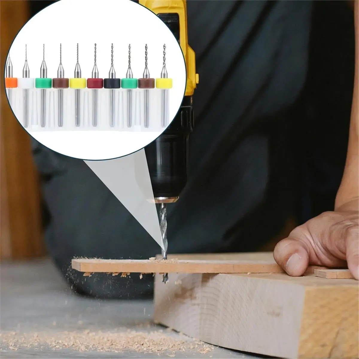 20-teiliges Mikro-Bohrer-Set, 0,1–1 mm Stahl-Micro-Spiralbohrer, PCB-Bohrer für Leiterplatten, Schmuck, Stanzen, Gravieren