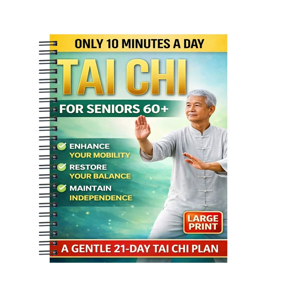 Tai Chi for Seniors 28-Day Transformation Challenge Easy 10-Minute Daily Program Book - Walking Exercise Elderly