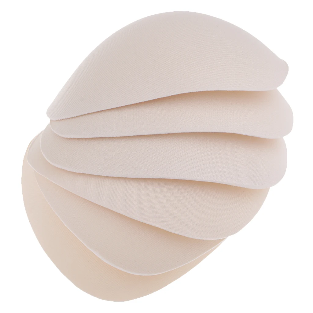 3 Pairs Triangle Bra Pads Inserts Sponge Foam Push Up Pad for Swimwear - Skin Colour 15.3cm