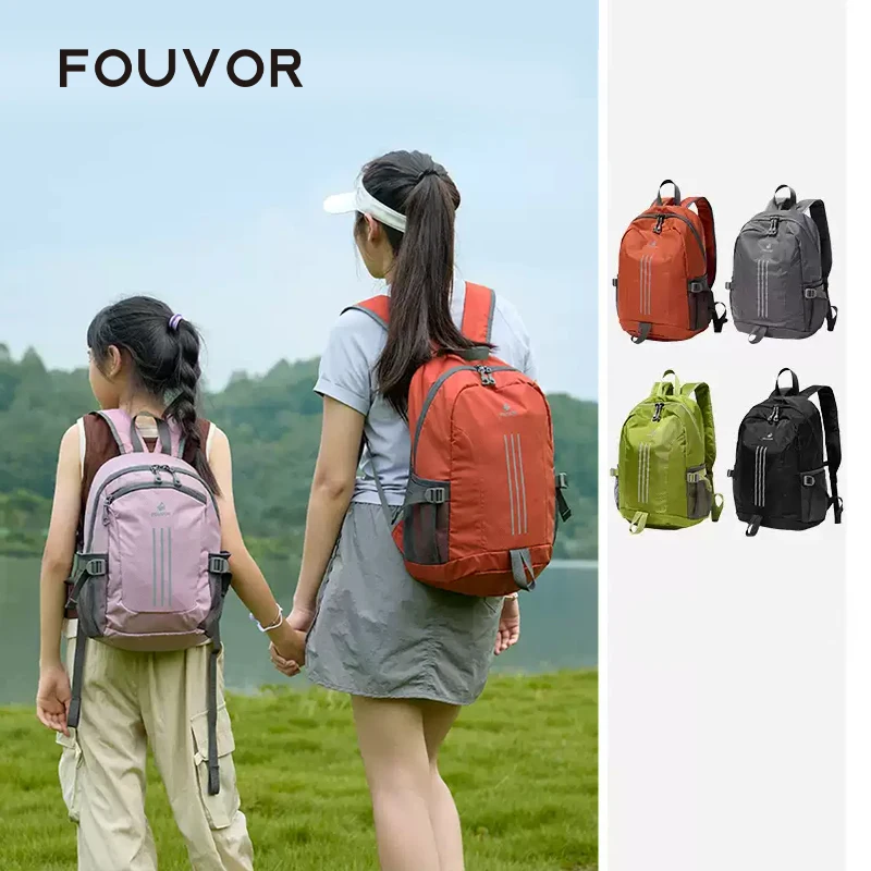 Fouvor Outdoor Family Backpack Lightweight Travel Ultra Light Hiking Bag 2026 Primary School Student Schoolbag 3057-03 3057-04