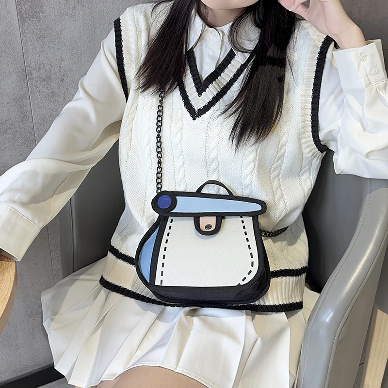 Color 2D Polyester Square Shoulder and Crossbody Bags Compact Cute Color Matching Handbags for Women 2024 Casual Style on Sale