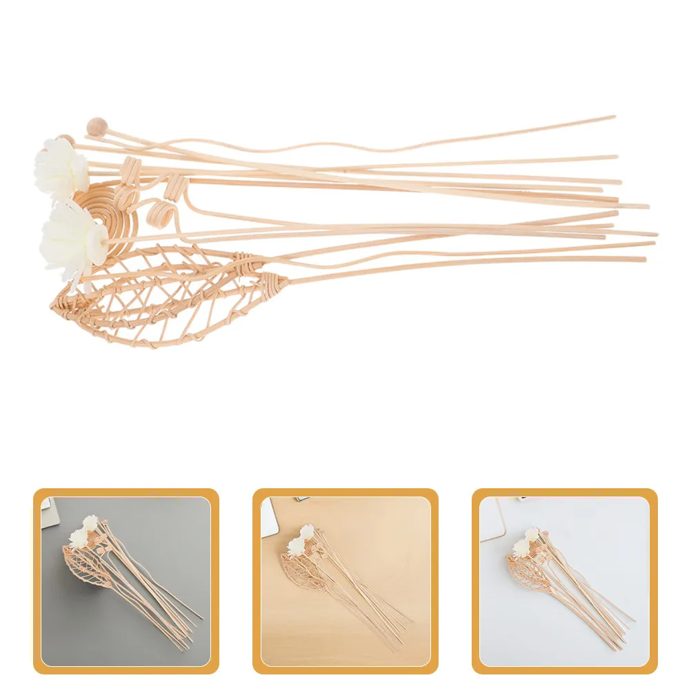 24Pcs No Flame Rattan Reed Diffuser Sticks Aromatherapy Longlasting Diffuser Refill for Home Bedroom Office Living Room