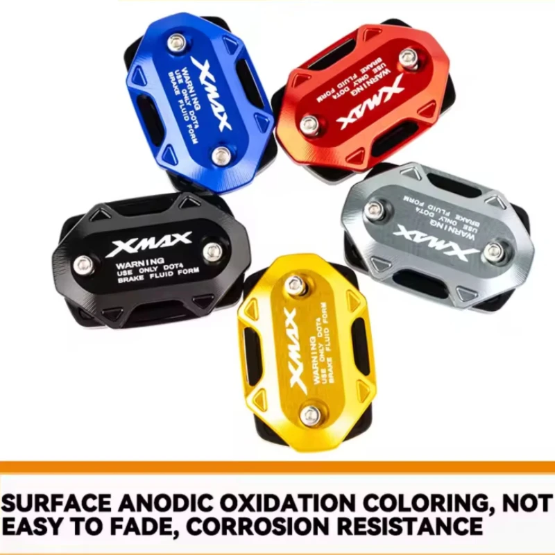 Motorcycle CNC Front Brake Reservoir Fluid Tank Oil Cup Cover For YAMAHA XMAX300 XMAX250 2017-2025 2024 2023 2022 2021 2020 2019