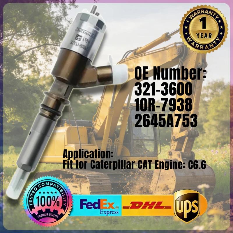 

Fuel Injector 321-3600 10R-7938 2645A753 3213600 10R7938 for Caterpillar CAT Engine C6.6