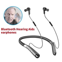 Digital Neckband Hearing Aids Bluetooth Earphones Neck Strap Headphones Rechargeable Aid Hear Audifonos for Hearing Impairment