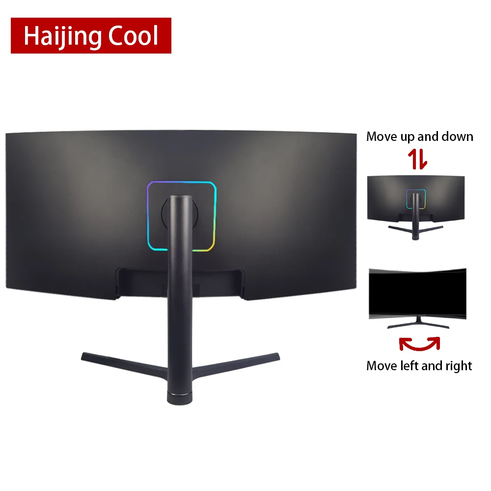 Imagem -06 - Haijing-led Curvo Monitor Portátil para pc Gamer 34 144hz 144hz Wide Display 21:9 va 144hz 34 Tela