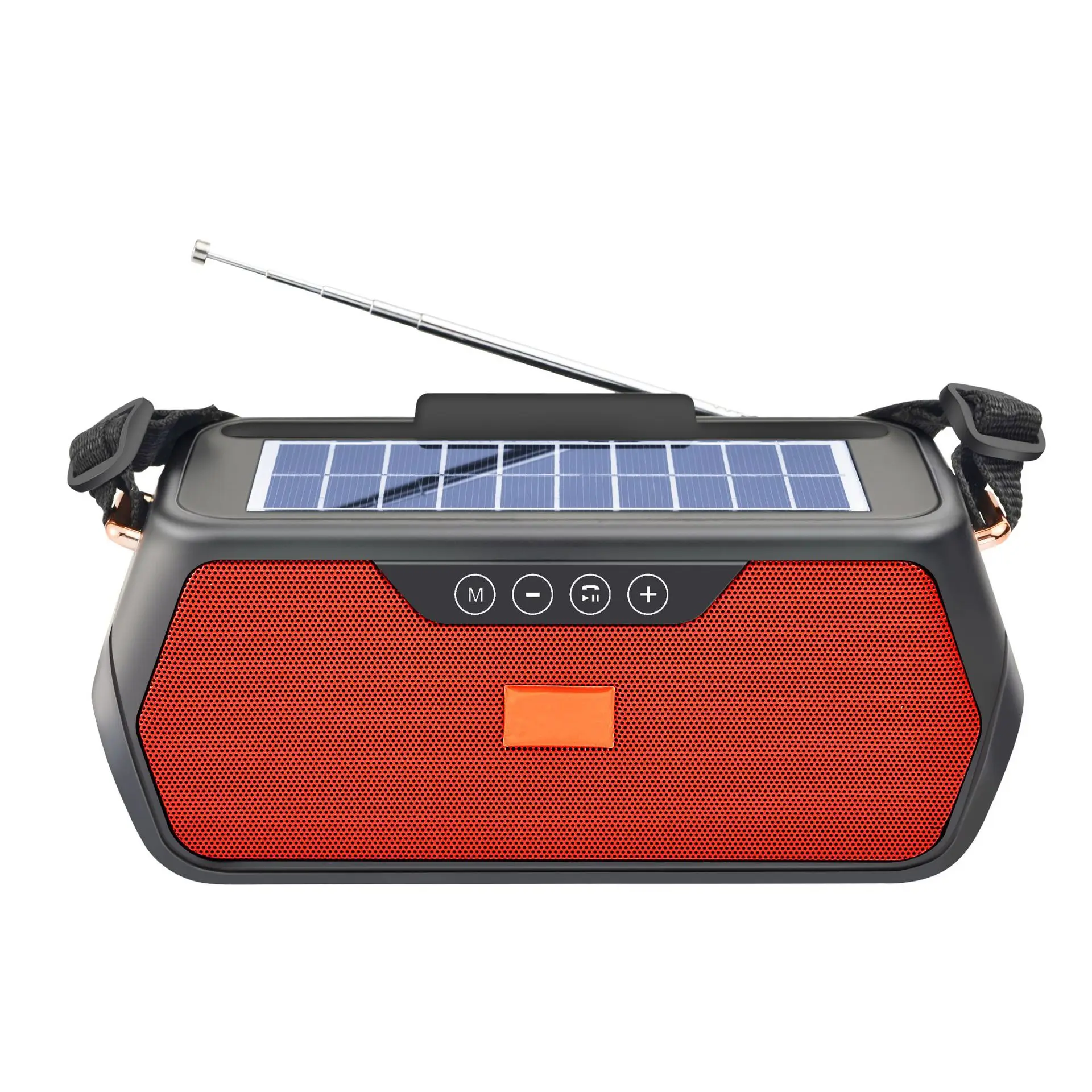 MD-81-S Multi-function Bluetooth FM Radio USB/TF Playback Solar Charging Speaker With 1200mAH Rechargeable Battery