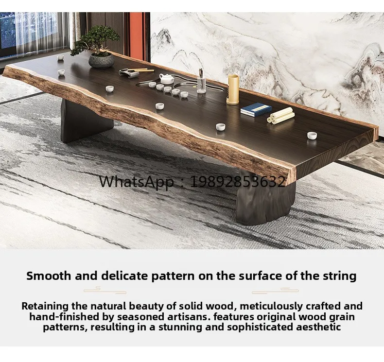 YFY Modern Minimalist Home Solid Wood Tea Table and Chair Set Natural Wood Tea Table New Chinese Style Color Block