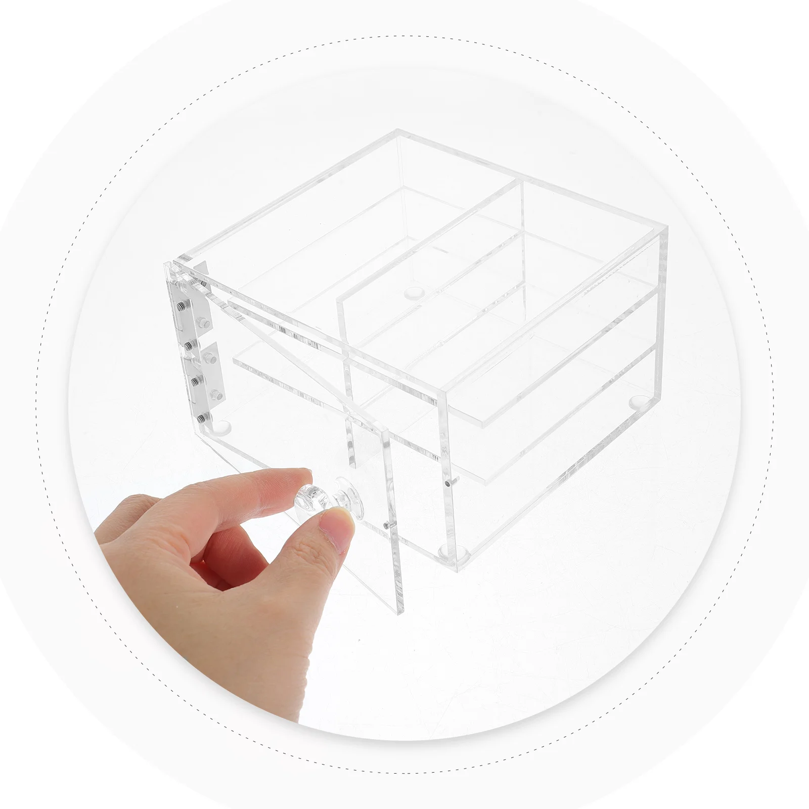 

Mini Eyelash Storage Box Portable Lash Organizer for Travel False Eyelashes Case Sturdy Lightweight Easy Carry