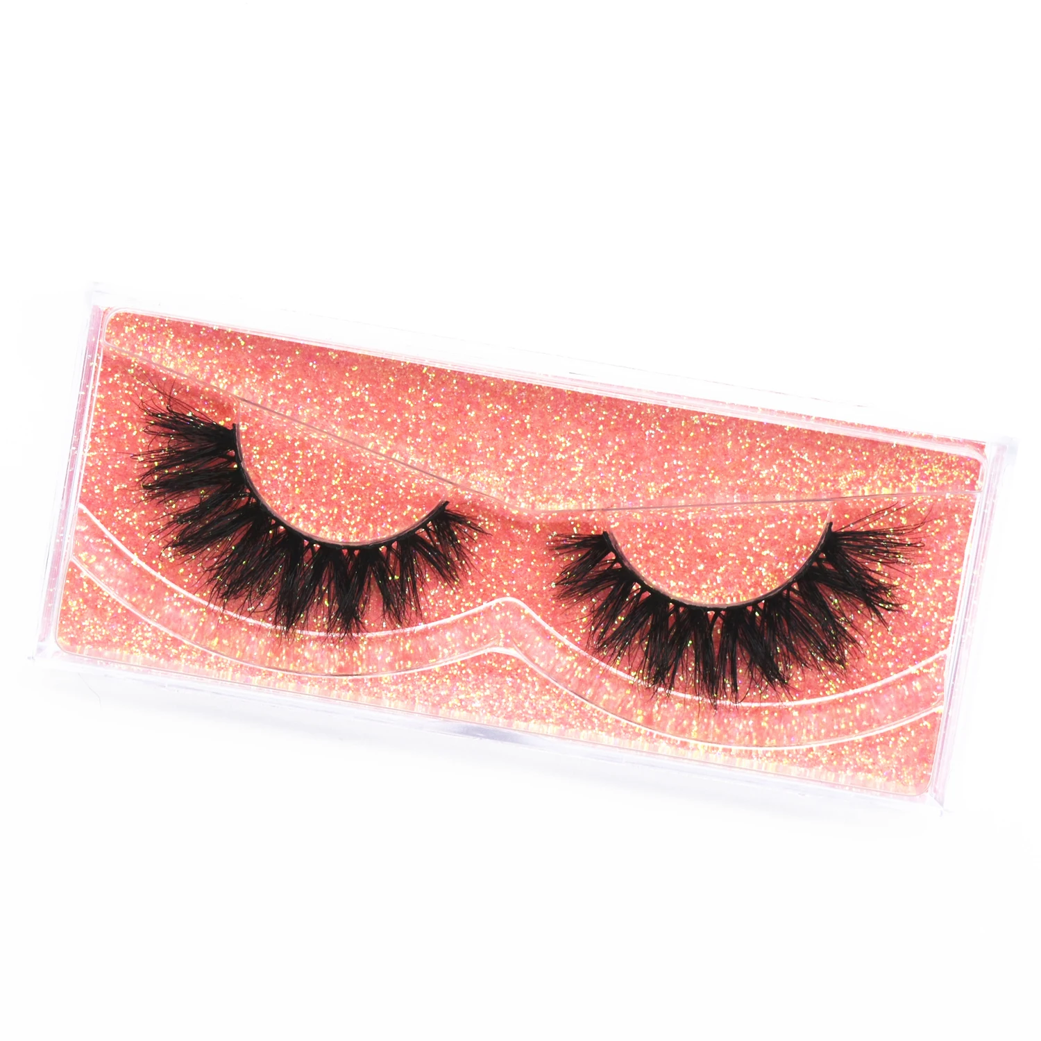 Nerzwimpern Wispy Lashes Flauschige unordentliche 3D-falsche Wimpern Dramatische natürliche lange Wimpern Streifenwimpern Make-up Nerzwimpern Falsche Wimpern