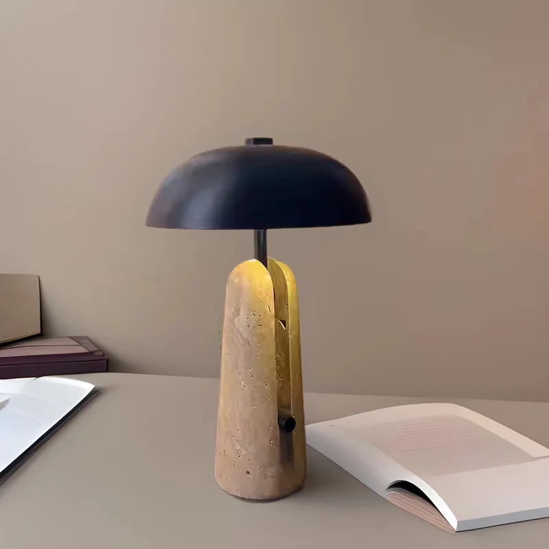 모던 심플 대리석 테이블 램프 거실 아트 침실 침대 옆 트래버틴 테이블 램프