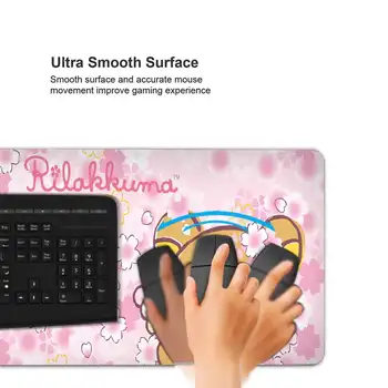 可愛遊戲橡膠墊 萌系滑鼠墊 防滑桌墊 動漫粉紅輕鬆熊 辦公室電腦配件 高速桌上型滑鼠墊 12 最佳銷售 可愛滑鼠墊 - №1