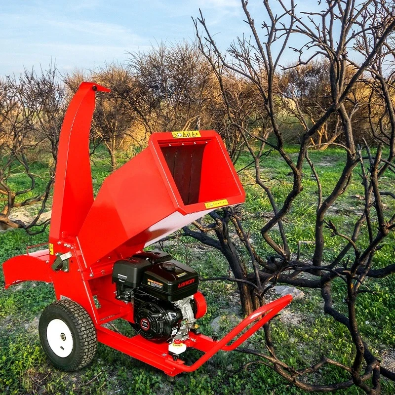 Customized Portable Chipper 100mm Branch Chipper Household Petrol Wood Shredder Efficient Cutting Capacity Crusher Farm Mulcher