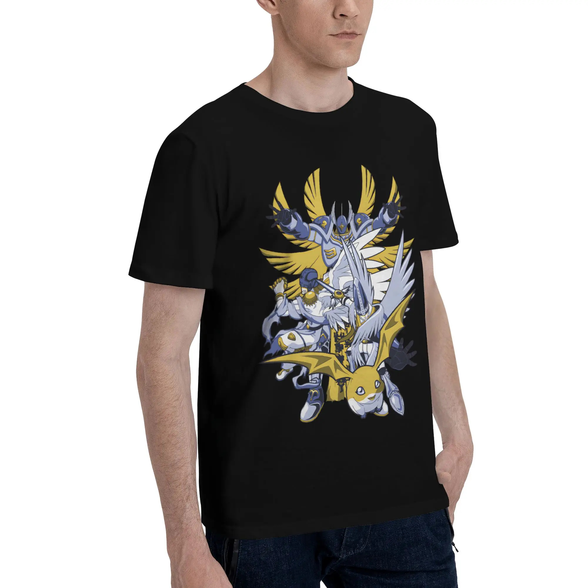 Digimon 18 Novelty Graphic 100% Cotton T-Shirt Bandai Tops Tees For Men