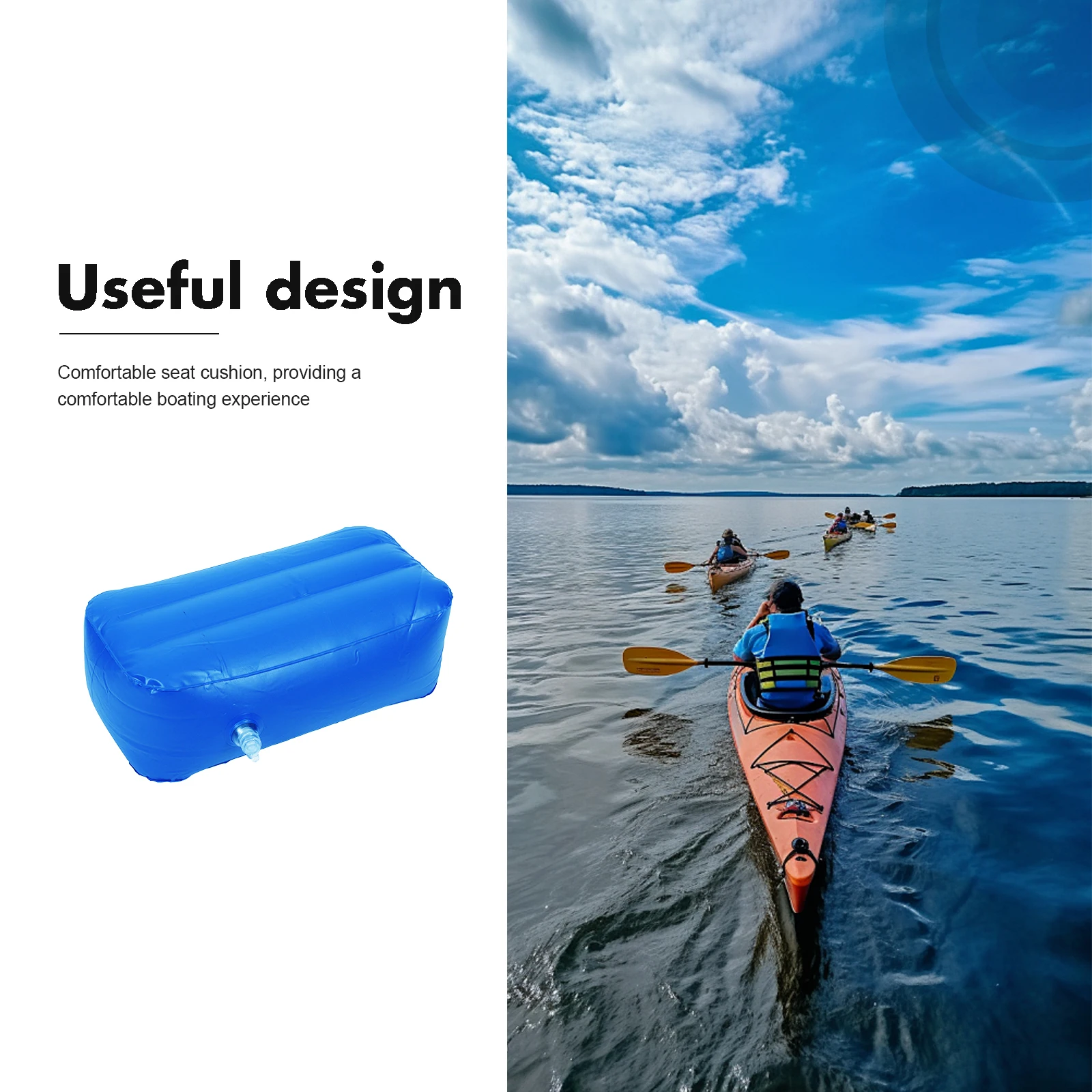 

High-Resilience Inflatable Cushion PVC Material Boat Seat Pad Portable Water Sports Equipment Boat Cushions Flotation