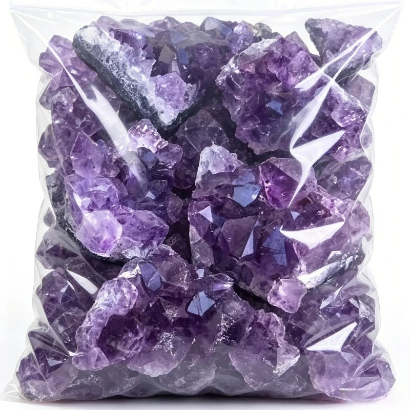 1/4pcs 25-40mm Natural Amethyst Geode Cave Healing Crystal Stones Rock Cluster Druzy Witchcraft Raw Amethyst Gemstone Specimen