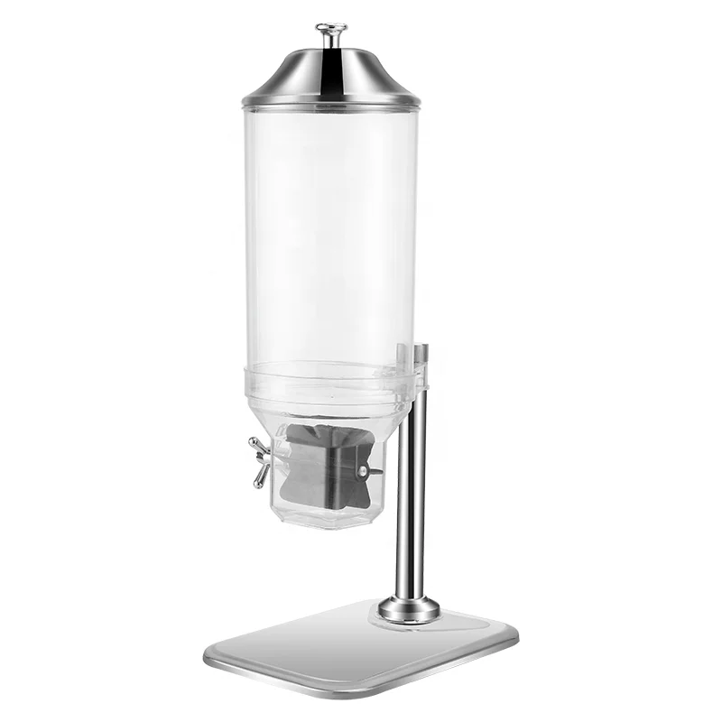 

Hot Sale 7L Metal Dry Food Grain Storage Dispenser 201 Stainless Steel Grain Cereal Dispenser For Hotel