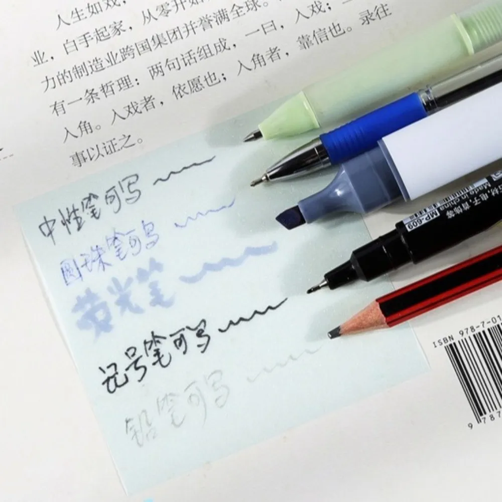 Pull Out Design Sticky Notes Macaron Color Translucent Planner Sticker Self-Adhesive Korean Style Message Stickers