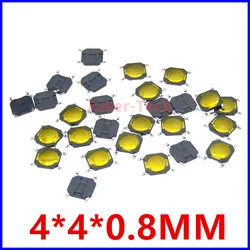 50/100pcs 4x4x0.8mm Tact Switch SMT SMD Tactile Membrane Switch PUSH Button SPST-NO 4*4*0.8 Waterproof Microwave Oven Switch