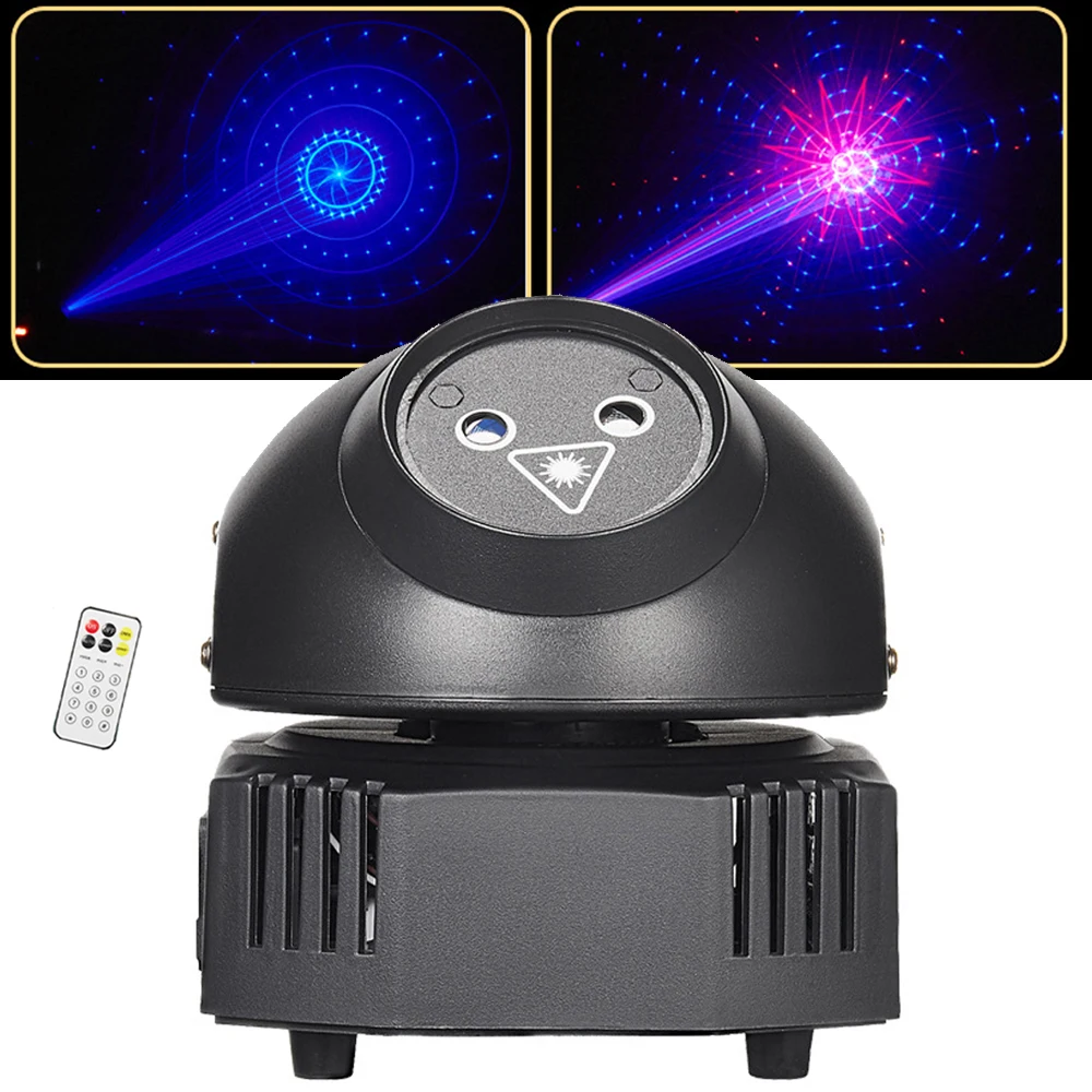 

RGB Laser Moving Head Light 500mw DMX DJ Laser Light With Remote Control Stage Lazer Lighting For Disco Party Wedding Holiday