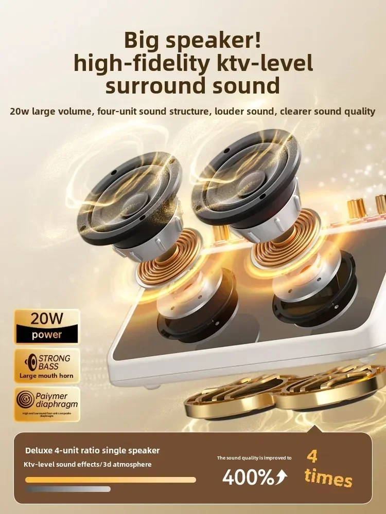 SG12 singing microphone audio integrated microphone wireless bluetooth speaker family ktv