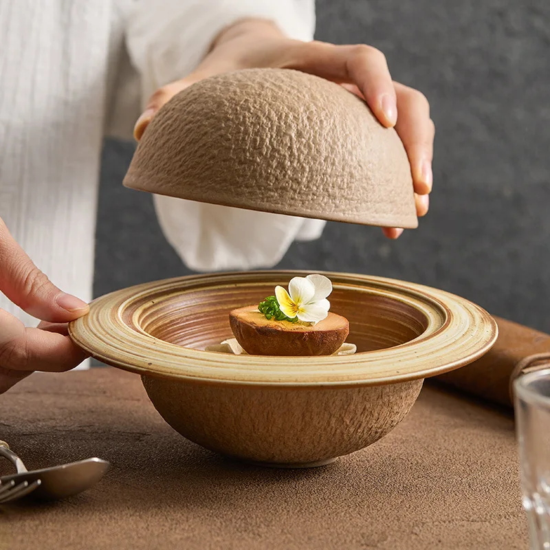 Jupiter specialty tableware, ceramic plates, vegetable plates, household straw hat , commercial, bowl  combination, deep soup