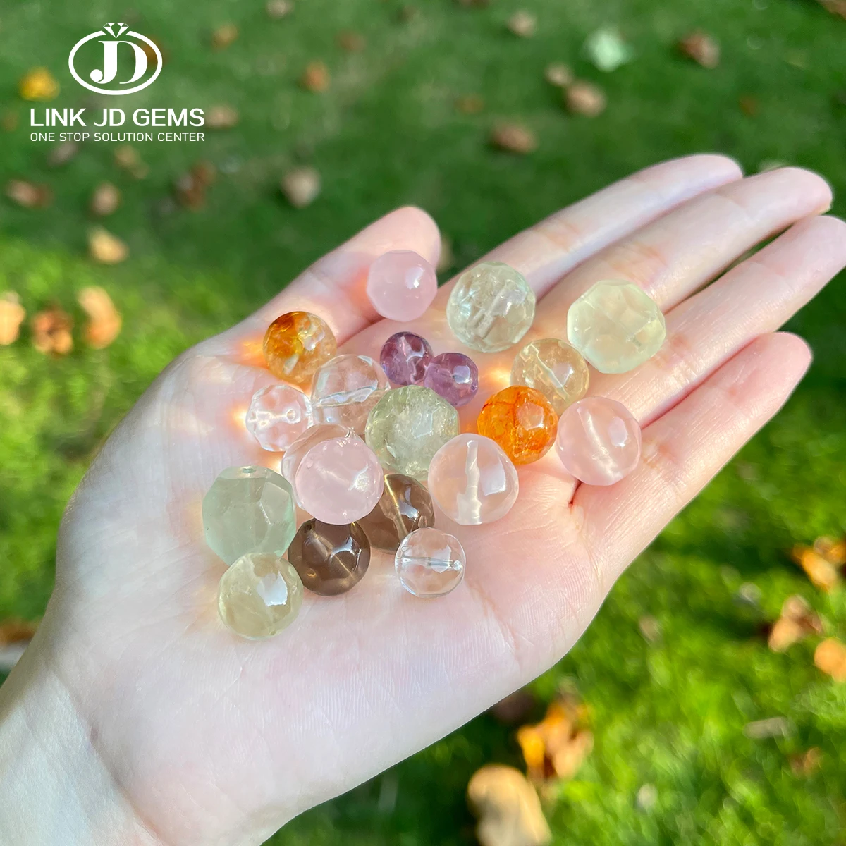 Natural Stone Pineapple Carved Beads Clear Quartz Rose Quartz Amethyst Citrine Loose Beads DIY Bracelet Necklace Jewelry Making