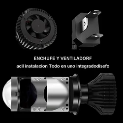 1Pcs 4.1*1.7IN LED Spotlight Projector CSP H4 Magnifier 8000 Lumens Automotive Motorcycle Accessories Led Headlight Light