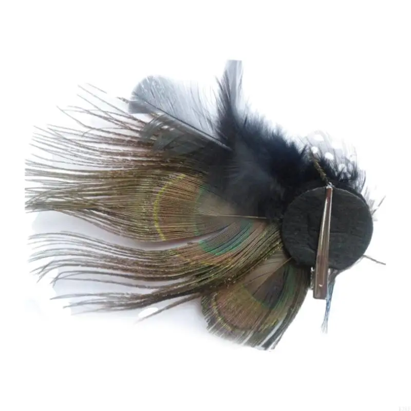 

K3KF 1920s Flapper Hair Clip Crystal Party Headpiece Roaring Flapper Stage Shows