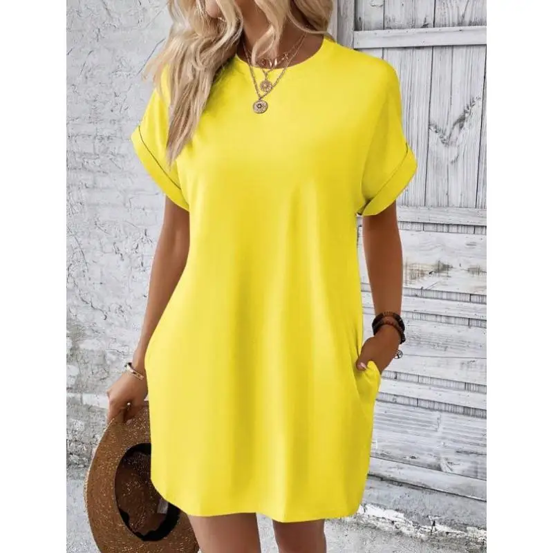 

Simple Pure Color ort Sve Dr O 9860 Cross-Border Sle Daily Wear Casual Sportswear Set Autumn Season Seven-Quarter ...